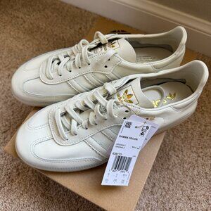 NWT Adidas Originals Samba Decon Shoes Ivory Gold Metallic Men's Size 6.5